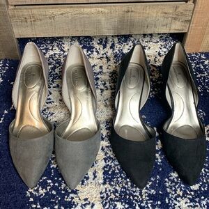 Elegant Gray and Black Women's Shoes